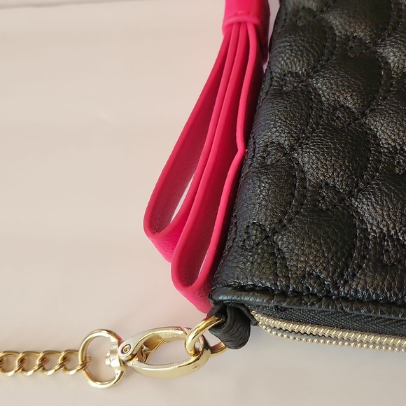 NWT Betsey Johnson Black and Red Quilted Crossbody Bag - Picture 5 of 10